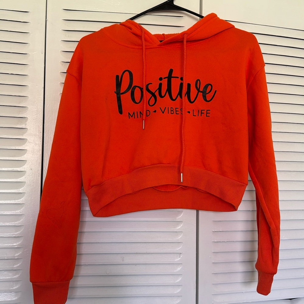 A Orange Crop Top Jacket